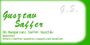 gusztav saffer business card
