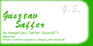 gusztav saffer business card